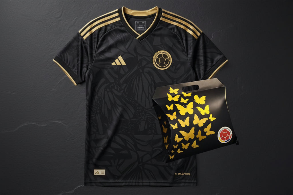 Camiseta Negra Colombia Encauchetada – Estilo Exclusivo